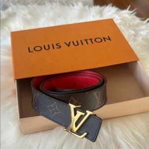 Louis Vuitton woman Monogram Belt - Brown and Red